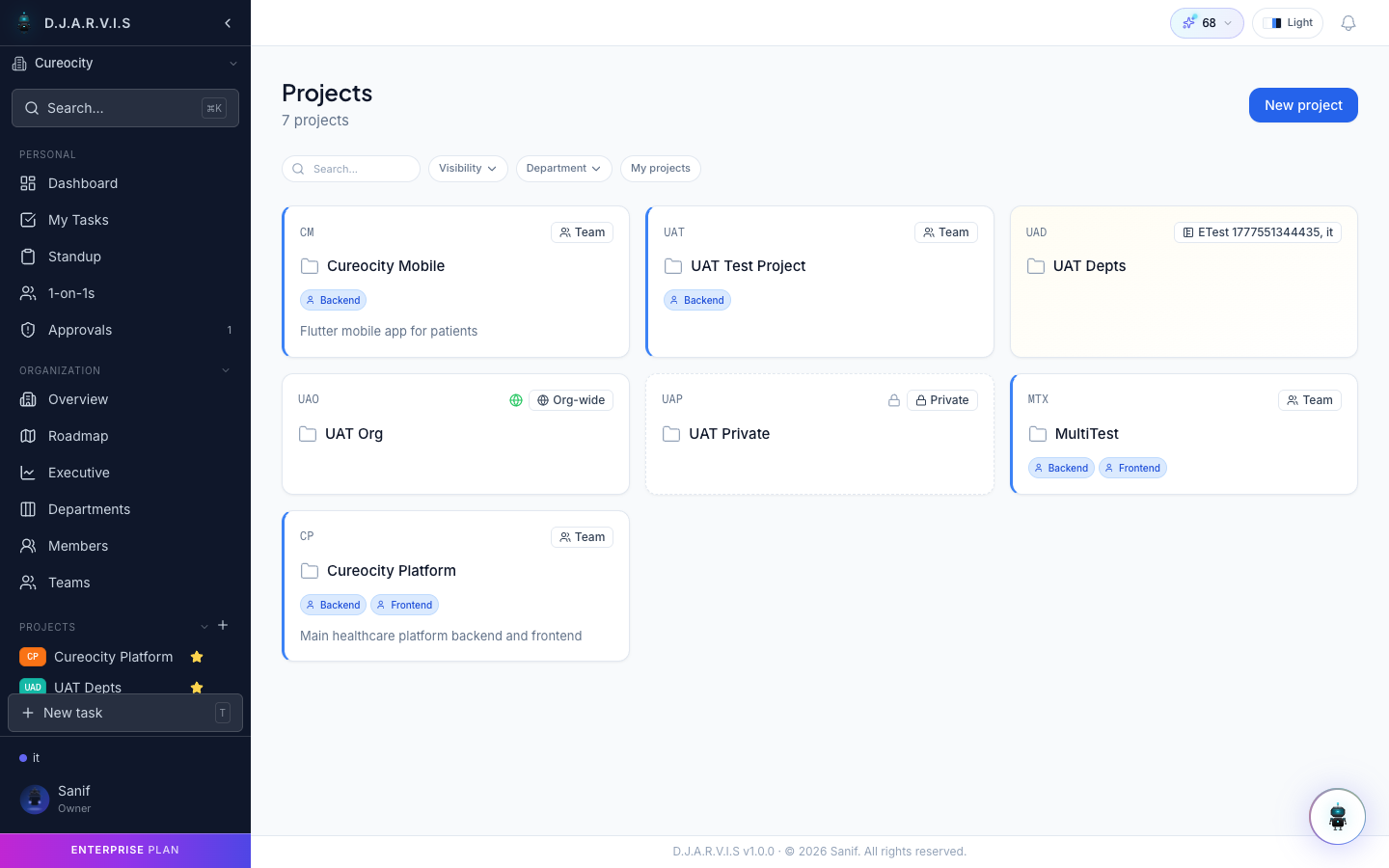 Projects list